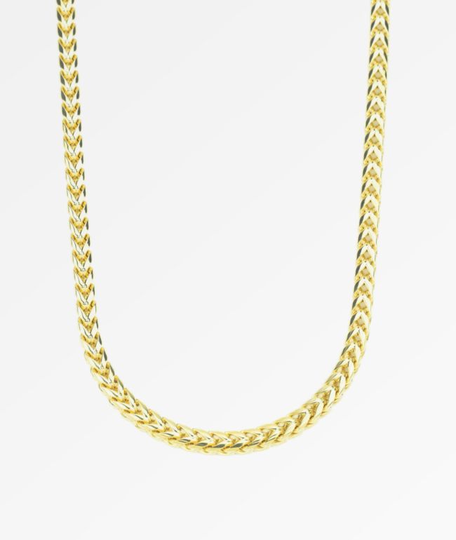 The Gold Gods Curved Franco 6mm Gold 22" Chain