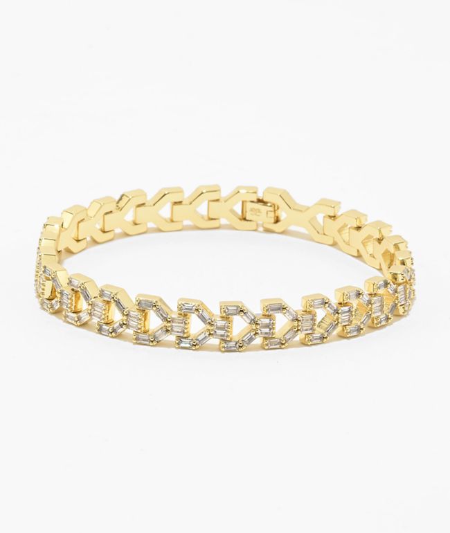 The Gold Gods Diamond Y Link 8mm Yellow Gold Bracelet