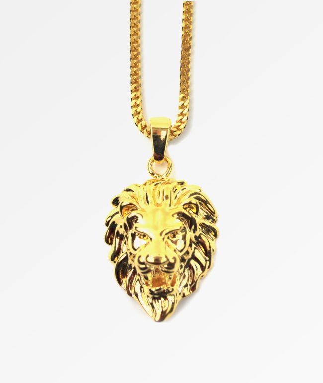 Lion head gold chain clearance