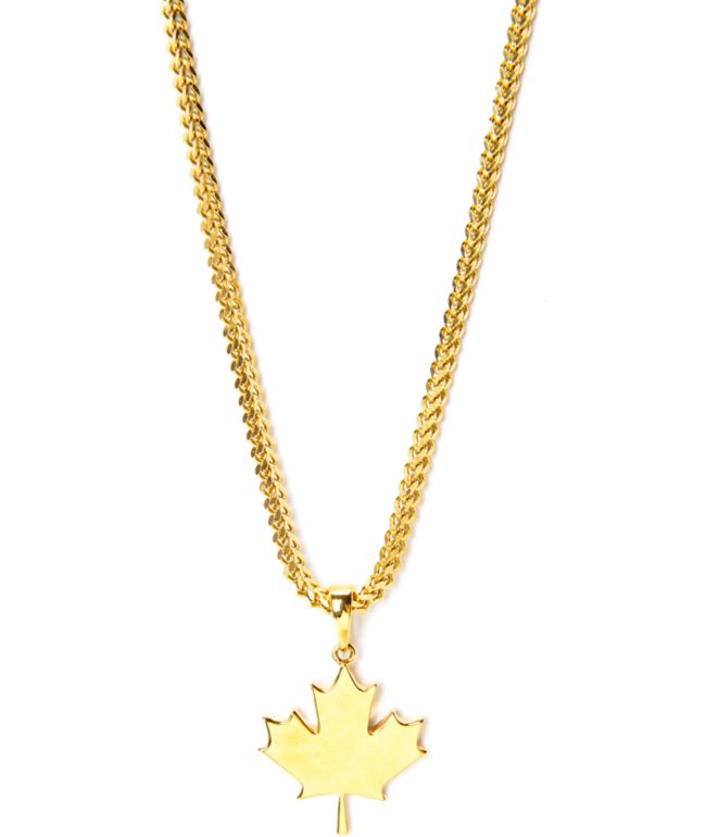 The Gold S Maple Leaf Necklace Zumiez Ca - Gold Maple Leaf Pendant Canada