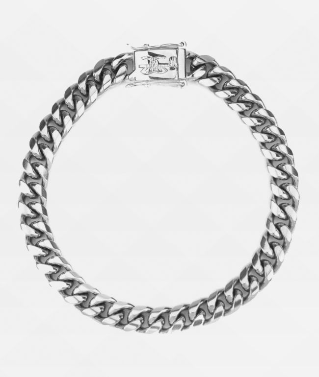 The Gold Gods Miami Cuban Link 8mm White Gold Bracelet