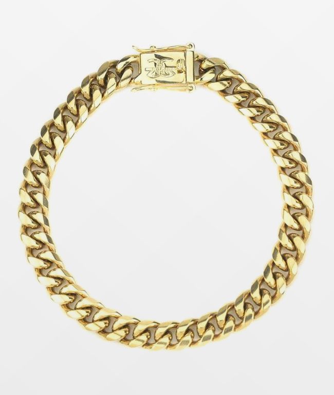 The Gold Gods Miami Cuban Link 8mm Yellow Gold Bracelet