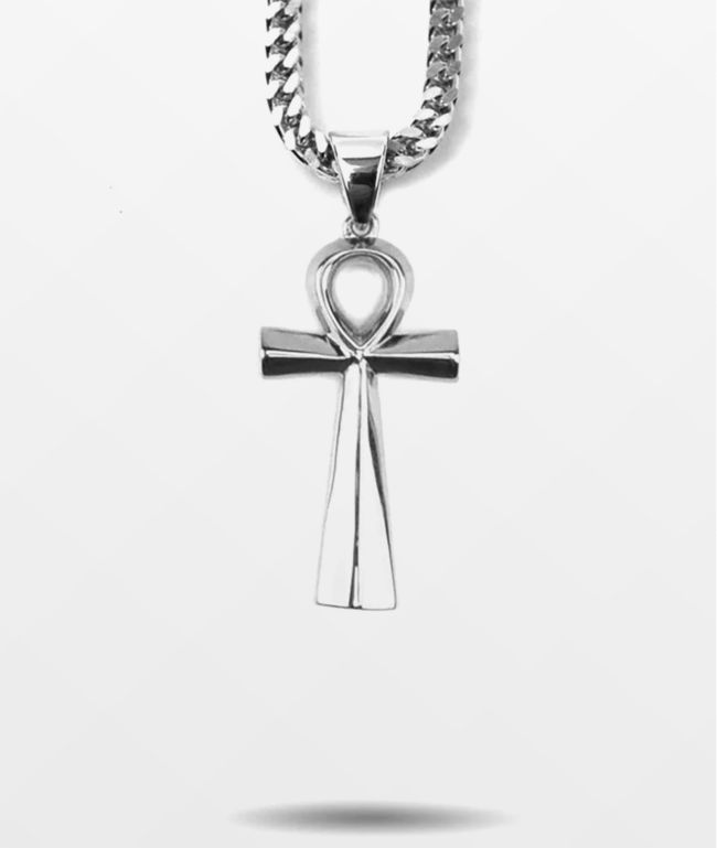The Gold Gods Micro ANKH White Gold Necklace