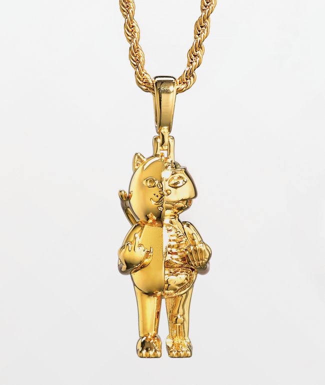 The Gold Gods x RIPNDIP Nermal Gold Chain Necklace