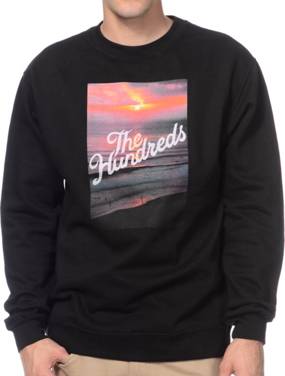Download The Hundreds Dusk Black Crew Neck Sweatshirt | Zumiez