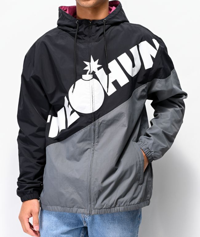 Grey Windbreaker Jacket