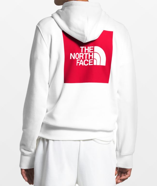 white north face sweatshirt