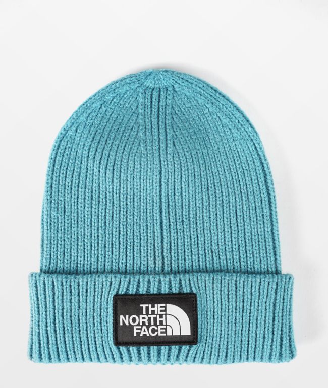 The North Face Box Logo Storm Blue Beanie