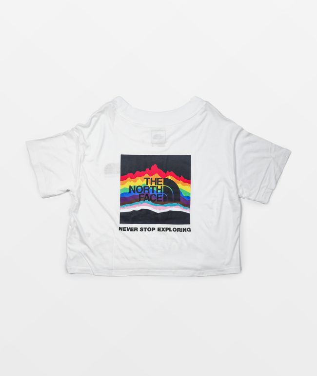 The North Face Pride White Crop T-Shirt