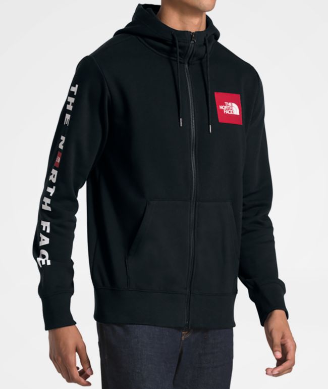 the north face red box hoodie