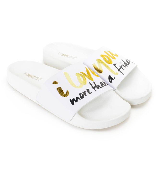 the white brand sandals