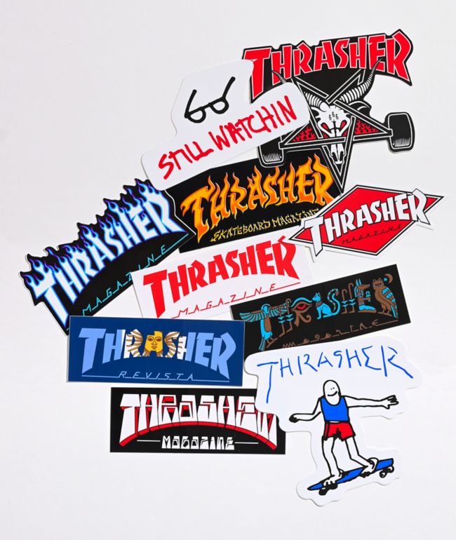 Thrasher 4" paquete de pegatinas variadas