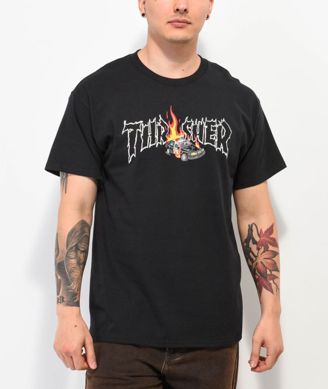 Thrasher Cop Car Black T-Shirt