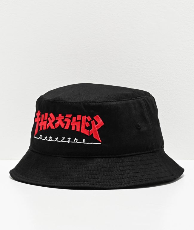 Thrasher Godzilla Black Bucket Hat