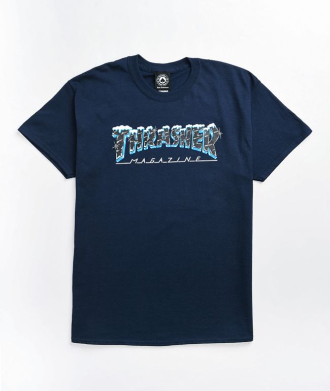 Thrasher Ice Navy T-Shirt