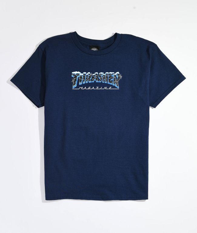 Thrasher Kids Ice Navy T-Shirt