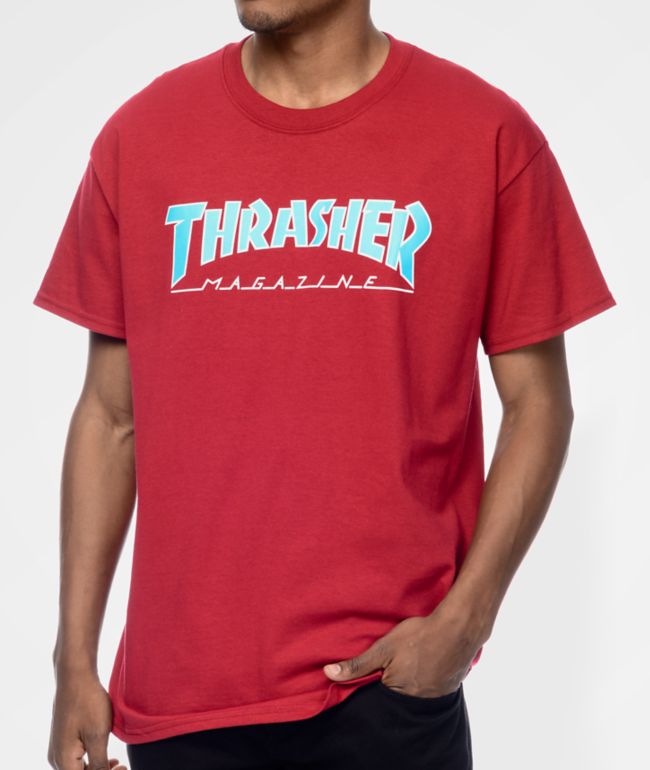 thrasher t shirt red