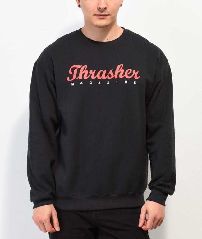 Thrasher Script Black Crewneck Sweatshirt
