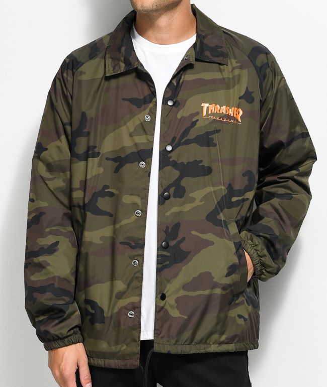 thrasher coach jacket camo