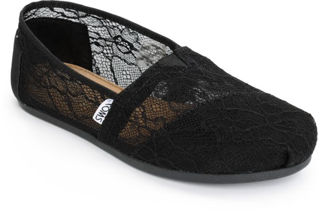 toms black lace women's classics