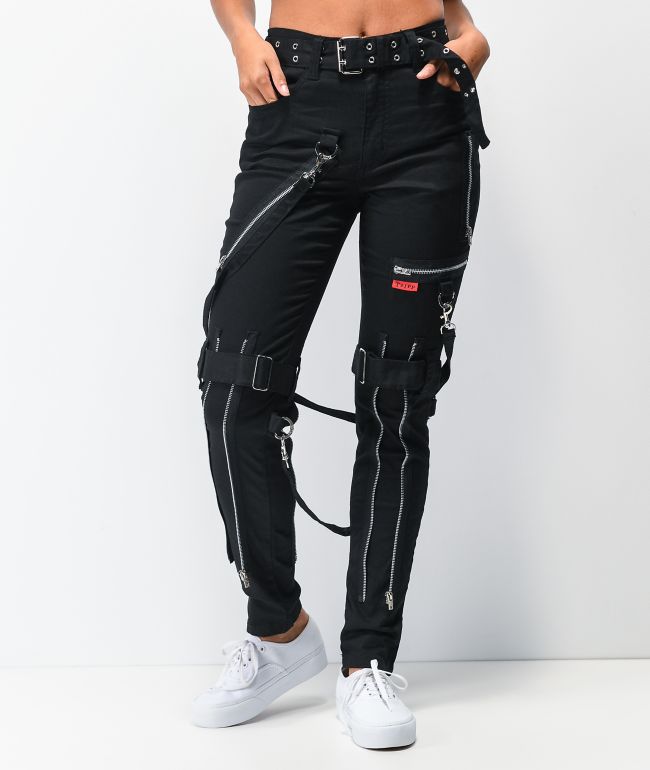 Tripp NYC Classic pantalones negros con tirantes