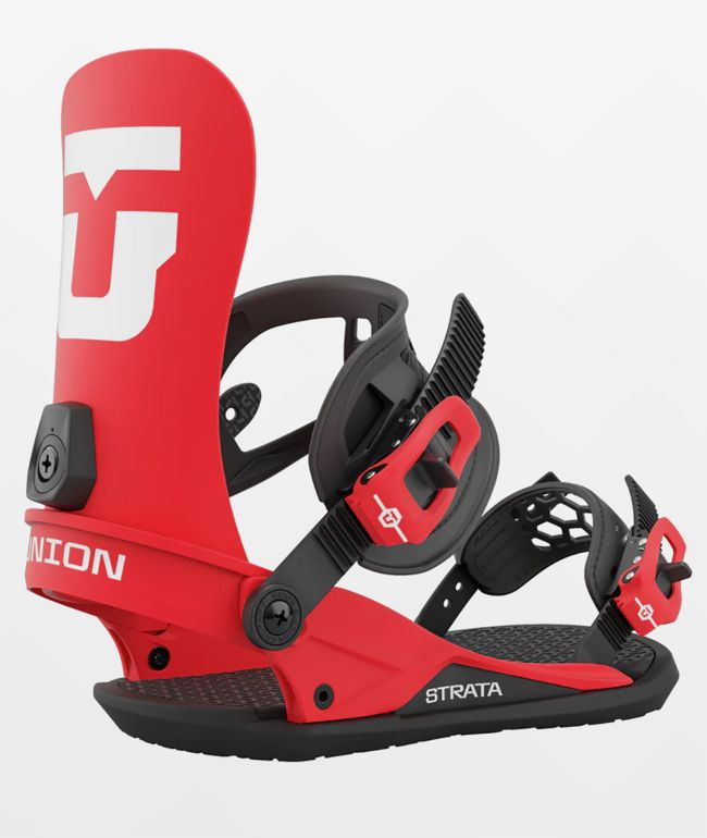 Union Strata Red Snowboard Bindings 2024