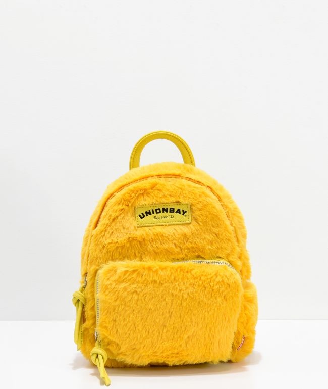 yellow fur bag