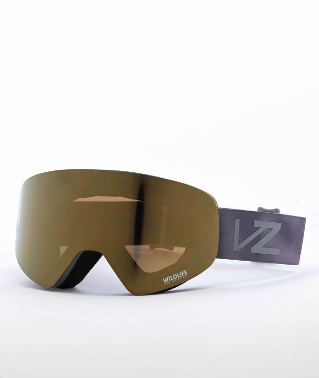 VONZIPPER Encore Grey Bird & Bronze Chrome Snowboarding Goggles 