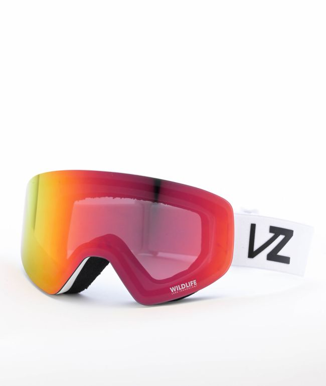 VONZIPPER Encore White Gloss & Fire Chrome Snowboard Goggles