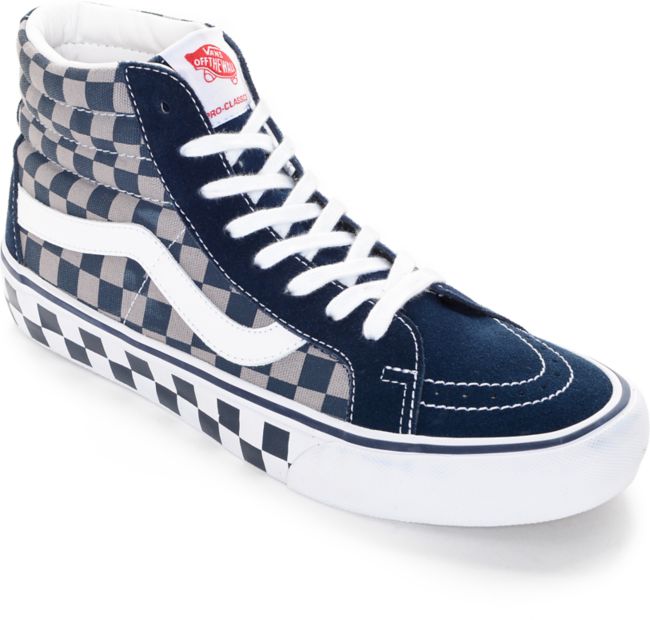 vans sk8 hi reissue checkerboard