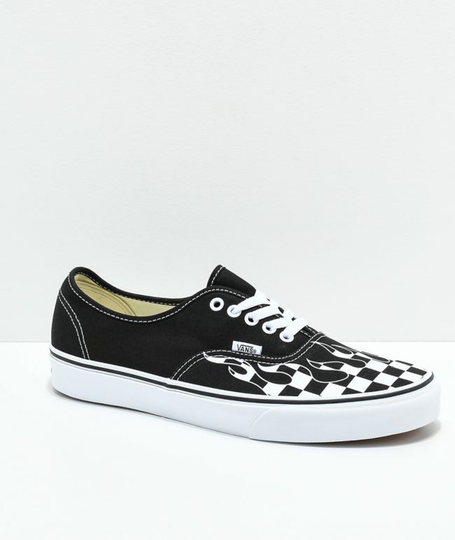 Vans authentic checker flame online