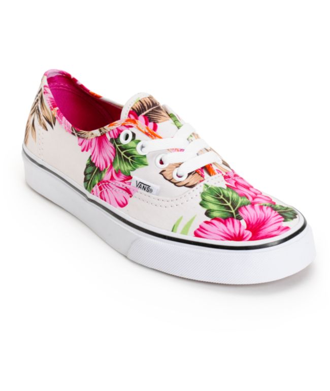 vans hawaiian floral shoes