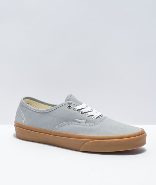 Vans Authentic High Rise Grey, White, & Gum Skate Shoes |