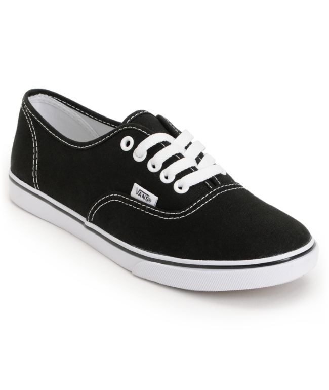 vans authentic lo pro womens shoes black