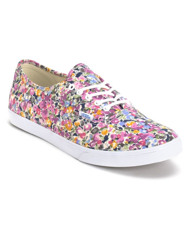 vans floral authentic lo pro