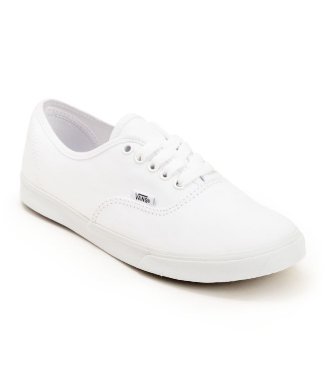 vans authentic lo pro skate shoe white
