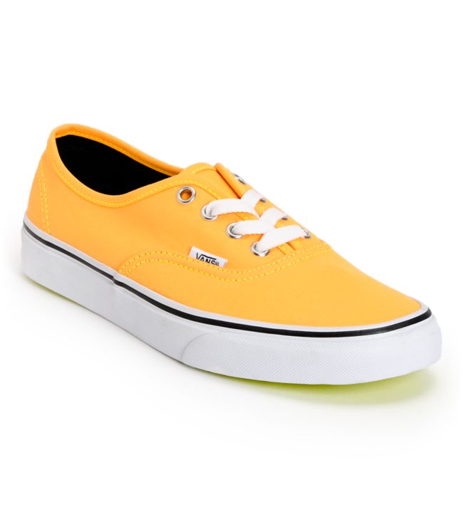 vans authentic yellow neon