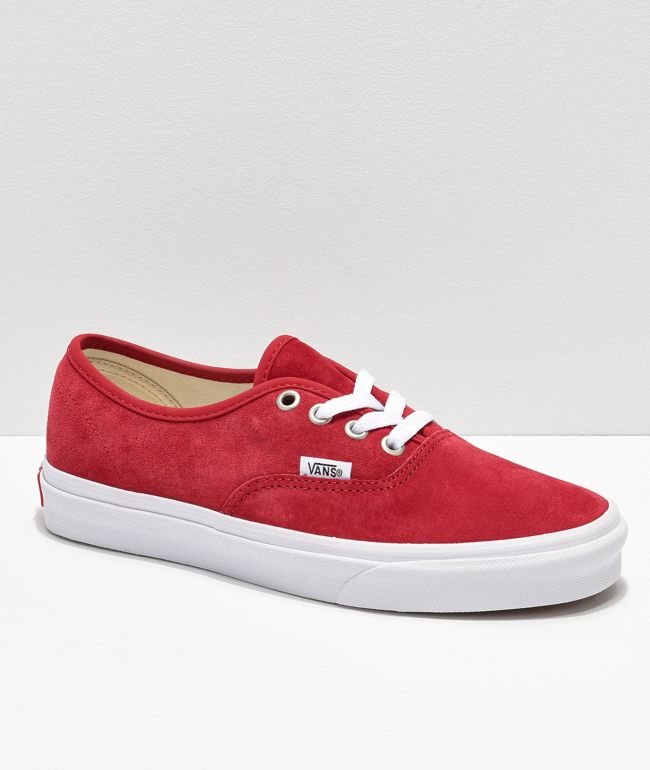 Vans Authentic Scooter Red Suede Skate Shoes | Zumiez Red Vans Shoes For Girls