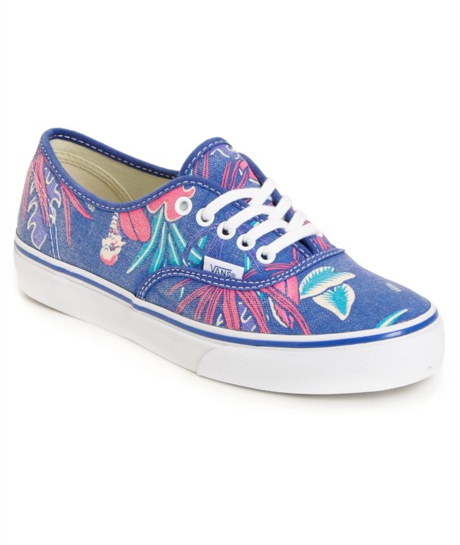 blue and green vans