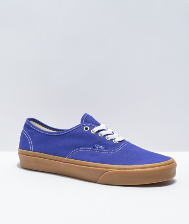 Vans Authentic Lightning Blue & Black Skate Shoes Zumiez