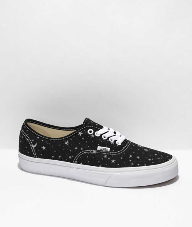 Vans Authentic Stars Black & White Skate Shoes