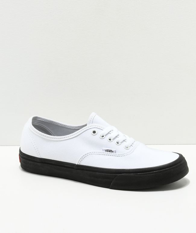 Vans black sole white top top