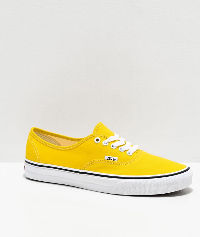 Vans Authentic zapatos de skate de color amarillo brillante | Zumiez