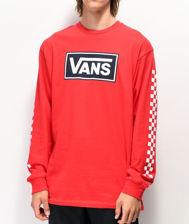 red & white vans shirt