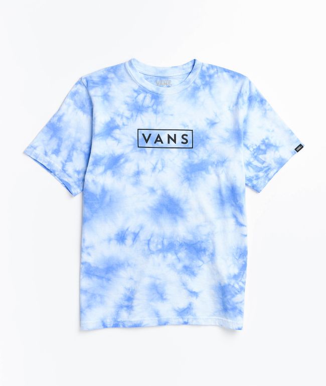 Vans Boys Easy Box Blue Tie Dye T-Shirt