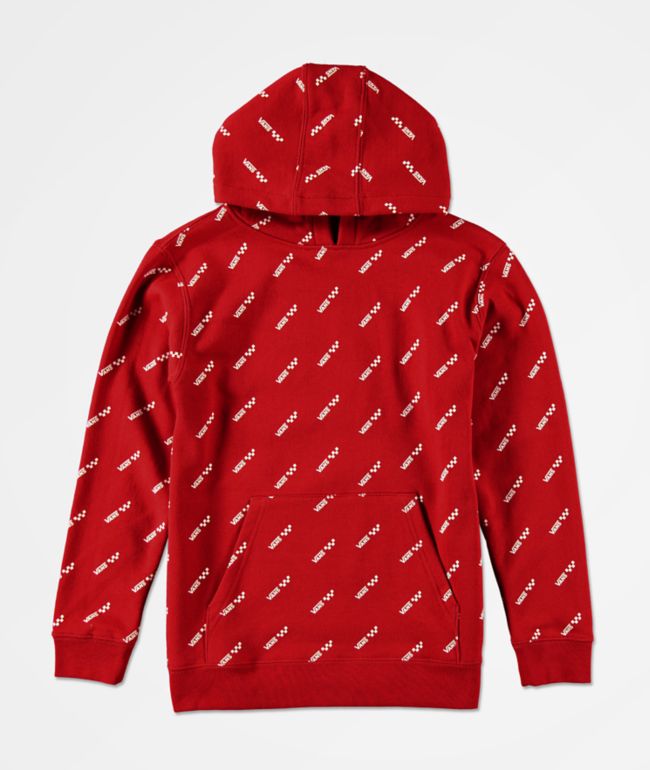 vans checkered red hoodie