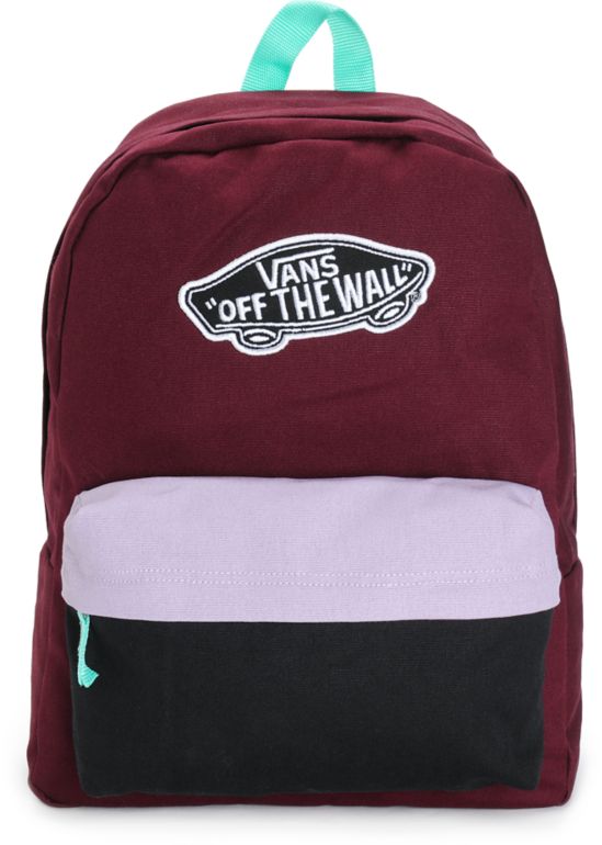 vans backpack burgundy