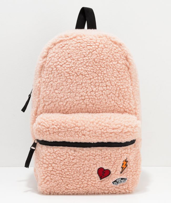 Vans Calico mochila de sherpa rosa