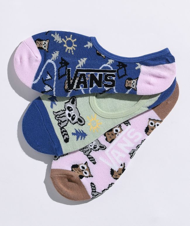 Vans Canoodle Hikers Guide 3 Pack No Show Socks