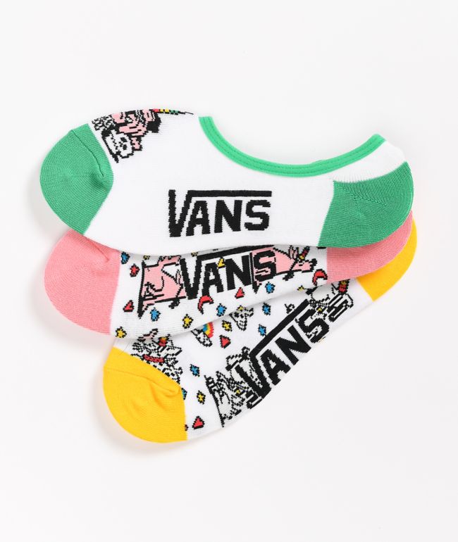 Vans Canoodle Puppicorns 3 Pack No Show 